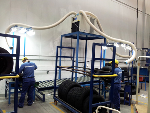 冬夏冷氣機(jī)成功解決了降溫問(wèn)題，贏得了東洋輪胎一致好評(píng)